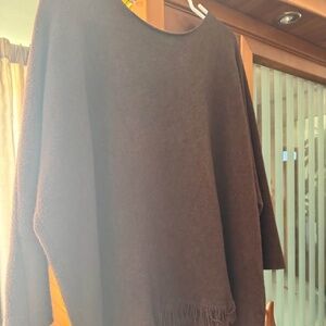 Chocolate Fringe Sweater